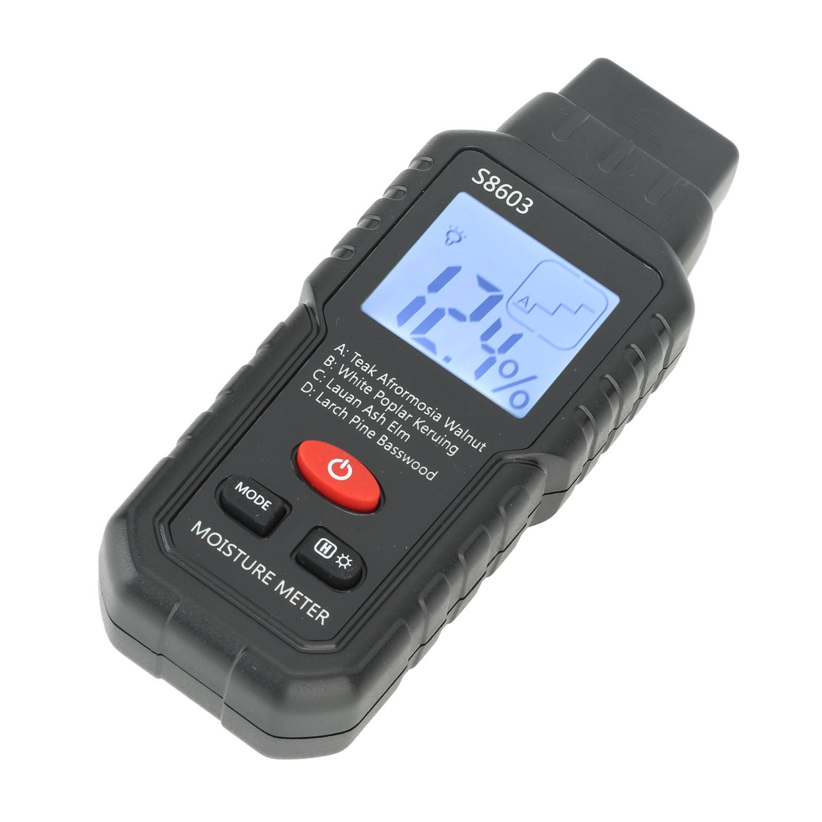 

Digital Wood Moisture Meter ABS Wood Humidity Tester Light Weight Timber Damp Detector for Home Garden Yard