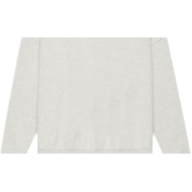 Fear of God Essentials SS21 Long Sleeve French Terry Polo Unisex Tops Light-Heather-Oatmeal FOG-SS21-600