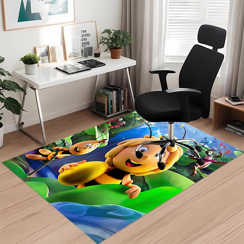 Maya the Bee Printed Carpet, for Office Chair Living Room Bedroom Kitchen Room Decor Gifts.