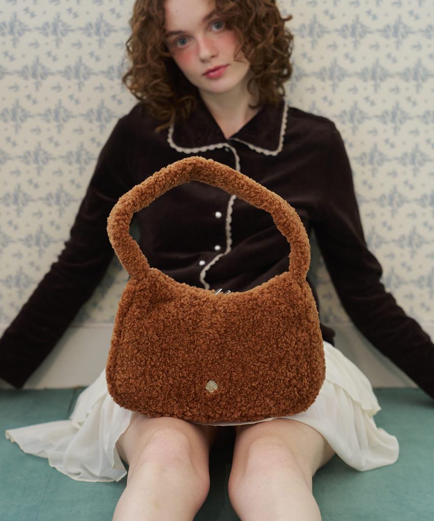 Heeari Ange Fur Tote Bag_Brown