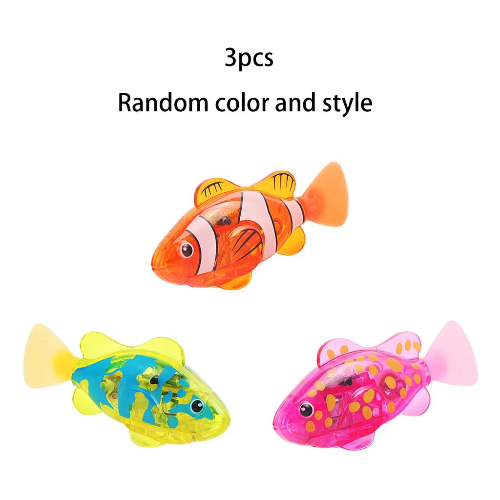 Simulated electronic fish induction water toy clownfish bathing pool with lighting style random (range of about 30-50 minutes)
