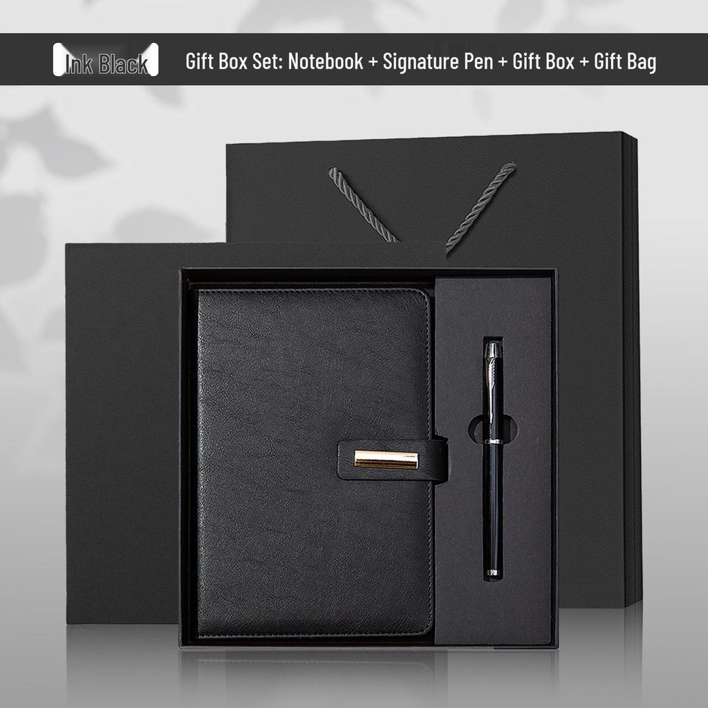 Luxury Business Notebook & Thermos Cup Set - Customizable Logo for Office Souvenirs