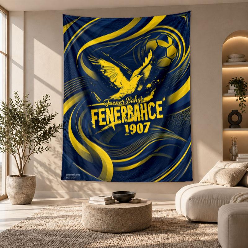 Dekoratives Wandteppich,Fenerbahçe FC Bedruckte Wandkunst, Leichte Wanddekoration Für Schlafzimmer Hintergrund