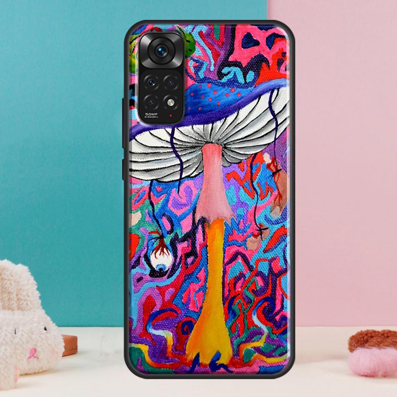 Psychedelische Pilze Florals Hülle Für Xiaomi Redmi Note 13 Pro 14 12 11 9 10 9S 10S 11S 12S Redmi 14C 13C 10C 12C Cover