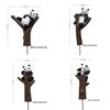 Cute Tree Cartoon Branch Climbing Panda Mini Model Ornament For Gardening Decor