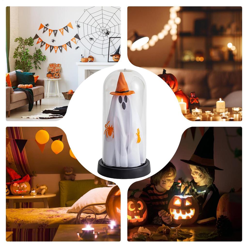 Halloween Light Up Ghost Gothic-Style Ghost Decor With LED Light Horror Desktop Ornament Eerie Home Accents For Kitchen Escape
