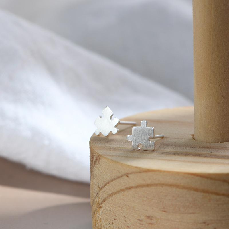 Sleek Square Brushed Earrings: Unique Japanese-Korean Style, Cute Personalized Accessories for Women