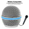 Replacement stainless steel microphone ball head grille for Beta58A, durable windproof foam filter, wide compatibility, inner foam filter