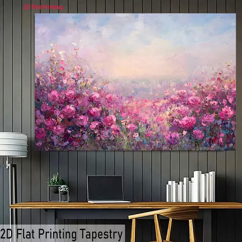 

2D Impressionist Flower Backdrop Blush Rose Meadow Photography Background Cloth 47.2x31.5inch/120*80cm