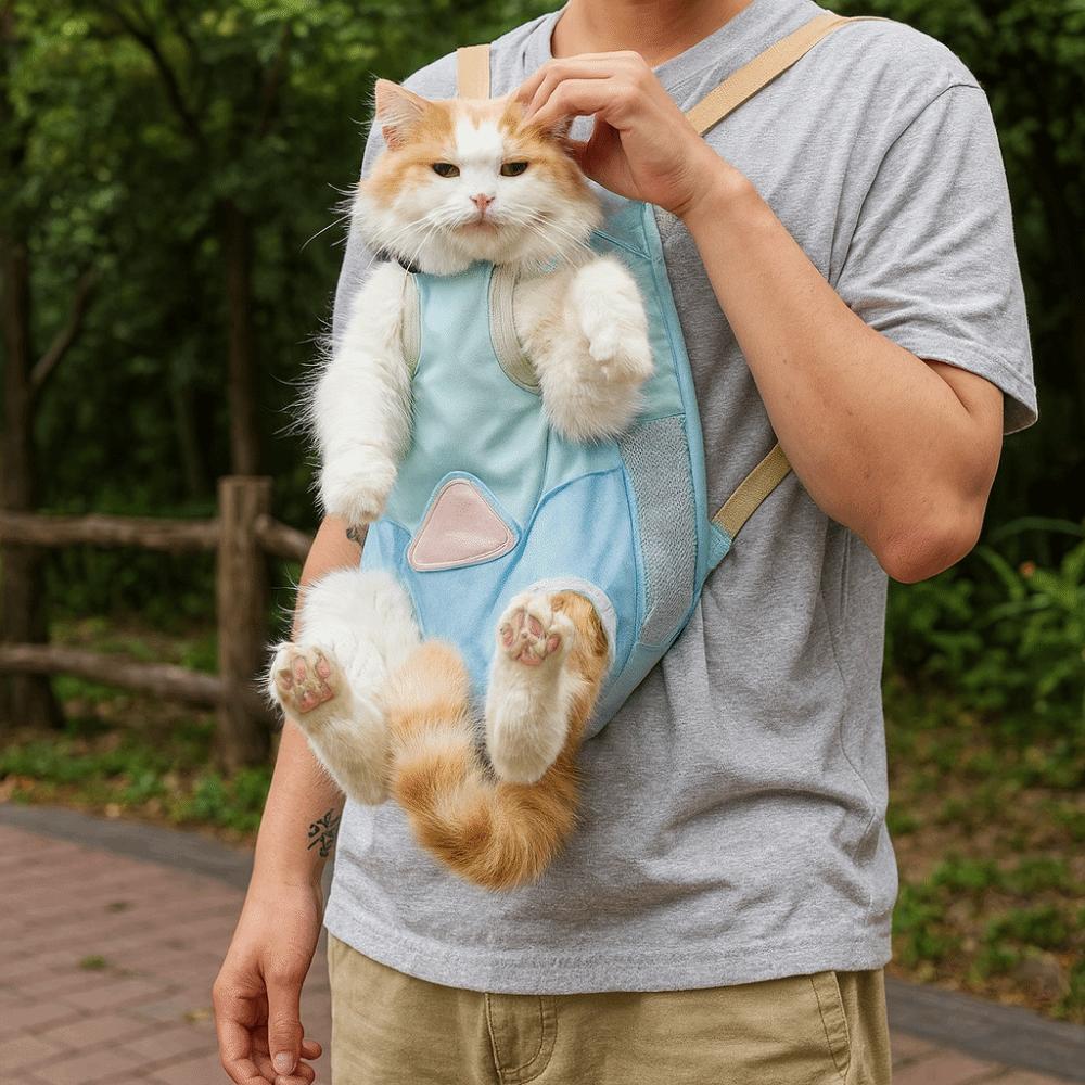 Adjustable Straps Pet Chest Bag Comfortable Cat Outgoing Bag Portable Pet Backpack  Camping
