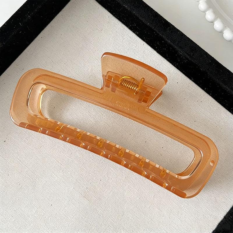Elegant Solid Translucent Rectangle Hair Claw For Women Girls Sweet Hair Clip Simple Claw Clip Hairpin Hair Accessories