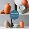Nordic Style Morandi Ceramic Vase with Small Dried Flowers for Home Decor