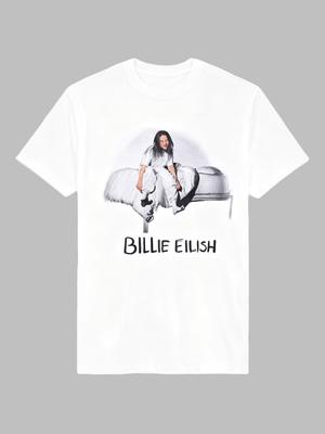 Billie Eilish When We All Fall Asleep Printed Casual Fashion Summer T-shirt Men and Women Loose Oversized Retro Cotton T-shirt