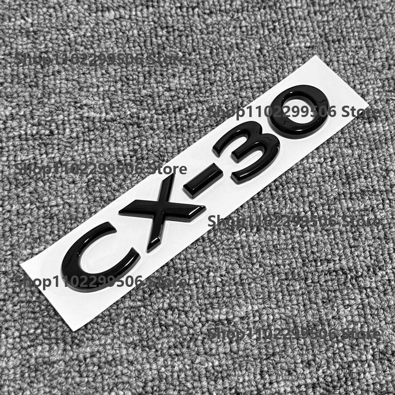 For Mazda CX-30 Black Front Logo CX30 Rear logo,SKYACTIV G E SKYACTIV X AWD Car Letter Badge Logo Trunk Decorative Sticker
