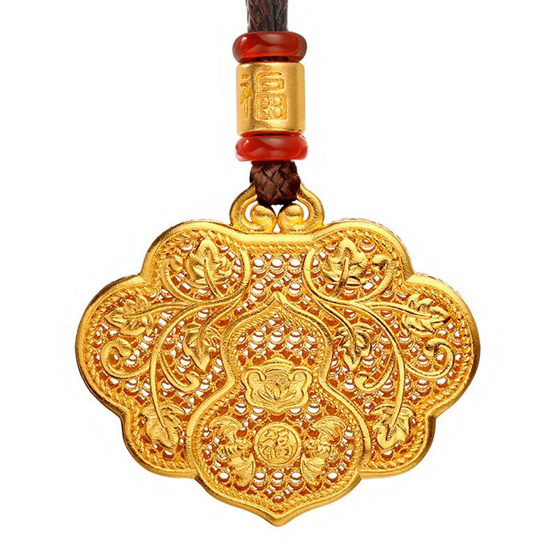 

Vietnam Shakan Ancient Fa inherited Fulu Ruyi Ping Tie Pendant