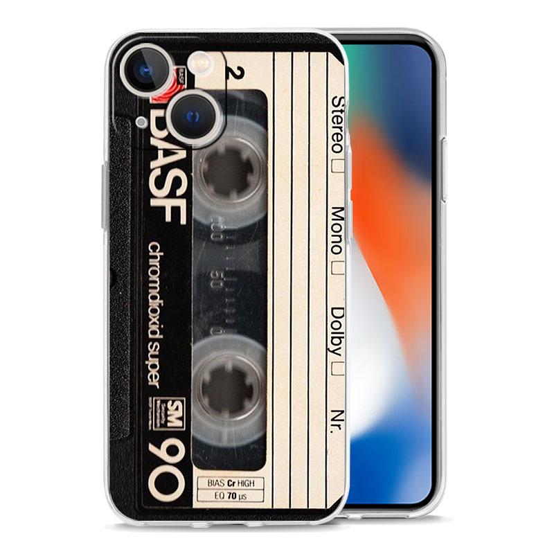 Custodia per Telefono Per iPhone 17 Custodie iPhone Air 16 15 12 13 14 Pro Max 7 8 Plus 16Pro iPhone11 Morbida Cover Cassetta Musicale Vintage