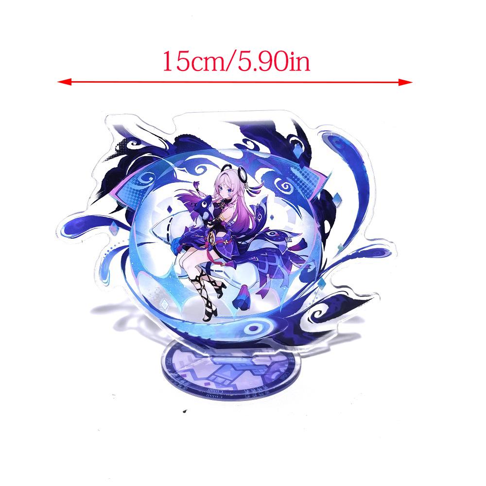 Anime Aktivität Genshin Impact Standmodell Acryl Actionfigur Xilonen Kinich Mualani Kreatives Spielzeug Geschenk toll für den täglichen Gebrauch