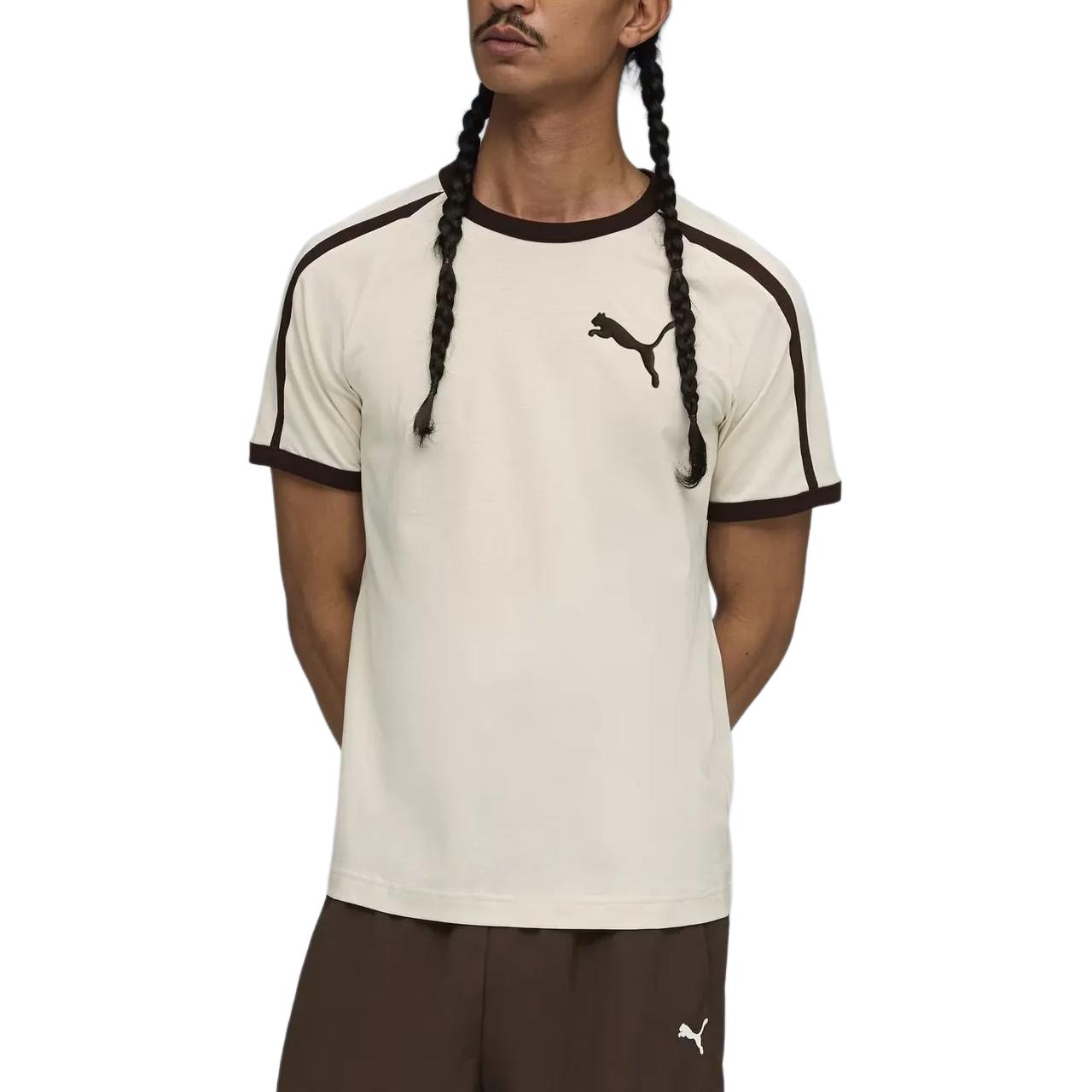 Puma T7 Color Block Crew Neck Short Sleeve T-Shirt Men Tops 635242-87 L