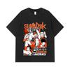 275 GSM Washed T-shirts 100% Cotton Slam Dunk V2 Hanamichi Print Unisex Heavy Cotton T Shirt
