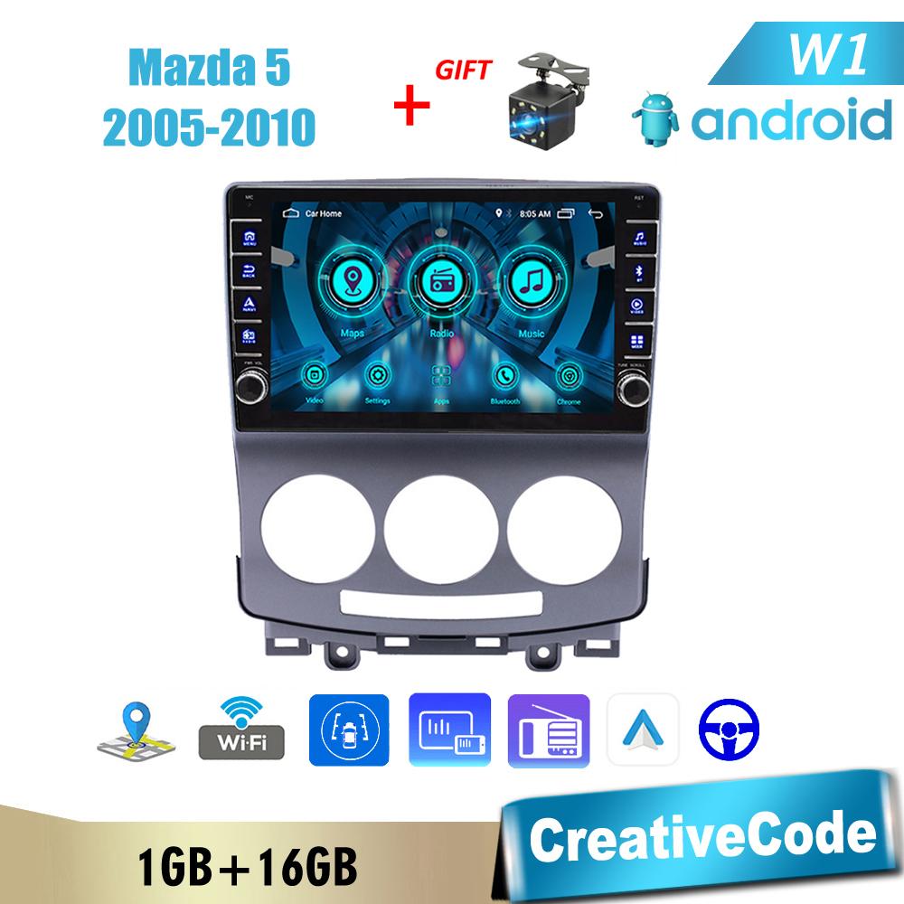 

2 Din Android автомобильный радиоприемник мультимедийный видеоплеер для Mazda 5 2005-2010 с кнопкой WiFi BT 1 + 16 ГБ