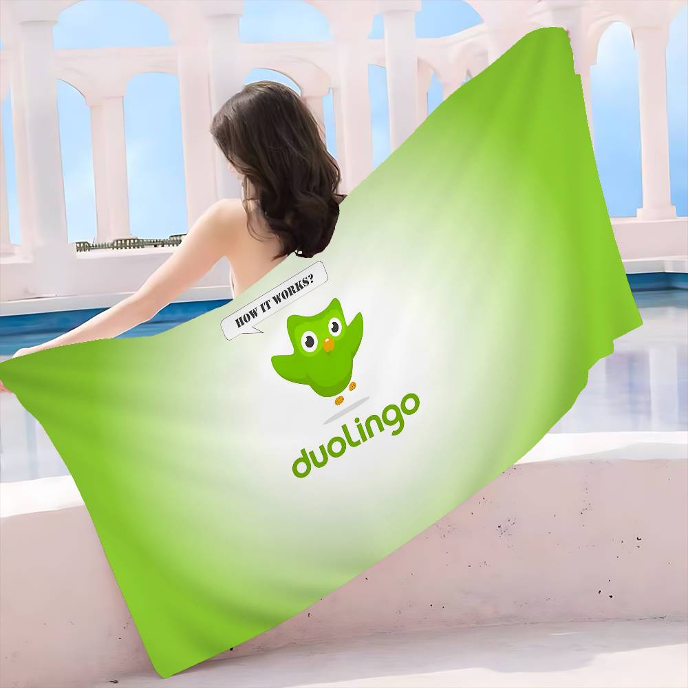 Funnyt D-Duolingo Microfiber Printed Beach Towel Mountain Climbing Yoga Beach Swimming Running Absorbent Soft Towel