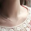 Korean Classic Platinum-Plated Copper Snake Chain Necklace