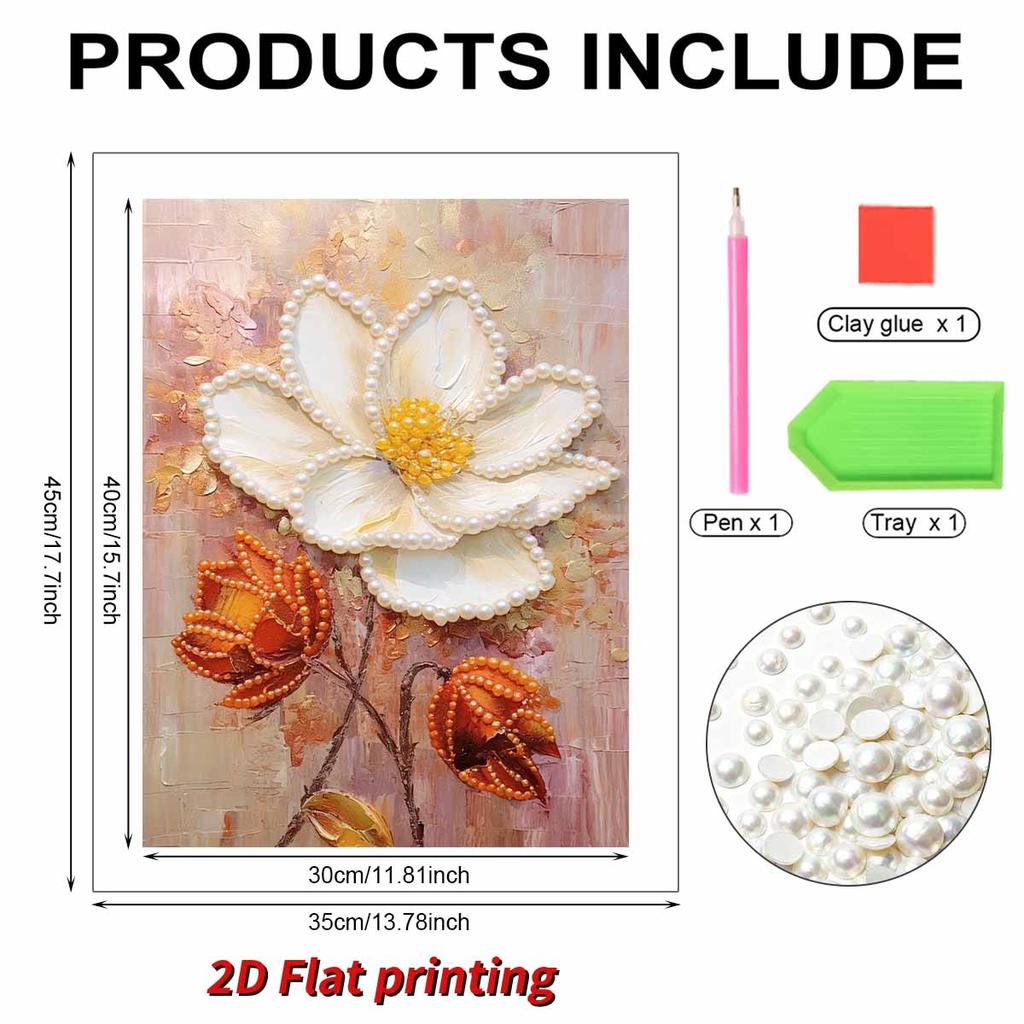 DIY Perlenmalerei Set Gänseblümchen Muster Heimdekoration Handgemacht Klebende Diamanten Kreative Leinwand Perlenkunst Malerei Bastelbedarf Perfektes Geschenk