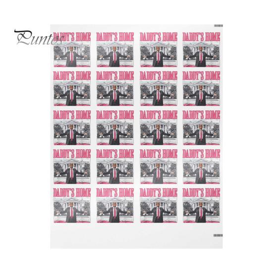 

Упаковочная бумага Трампа Подарочная рождественская упаковка с тематикой Трампа Подарочная упаковочная бумага для подарков на праздники президента Подарок для сторонников Трампа M розовый