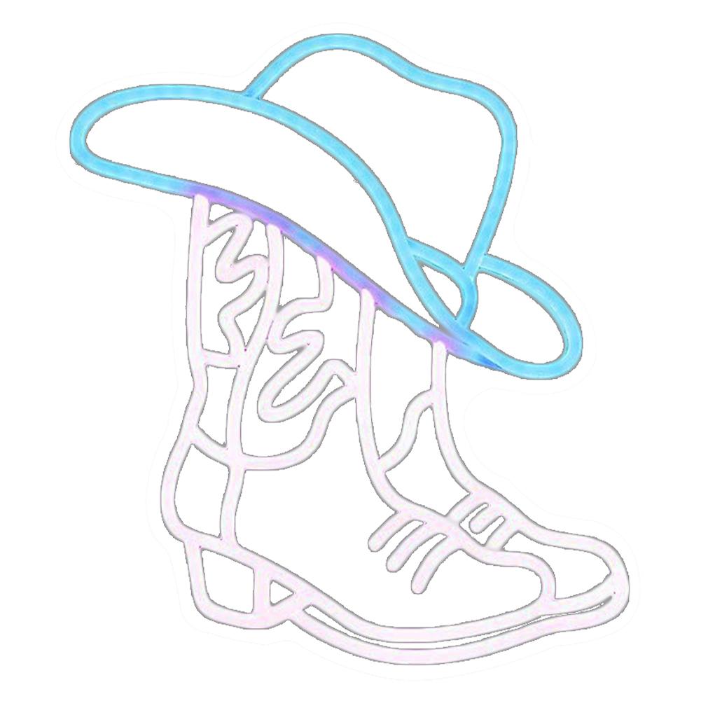 Cowboy Neon Sign USB Powered Neon Light Dimmable LED Sign for Wall Decor Neon Lights Sign for Bedroom Living Room Birthday Party