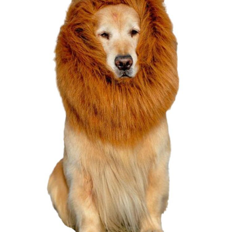 Lion Mane Halloween Wig for Dogs - Pet Headgear Costume Accessory