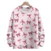 Women's Casual Long Sleeve Bow Woolen Sweatshirt Fall  Vacation Long Sleeve Pullover