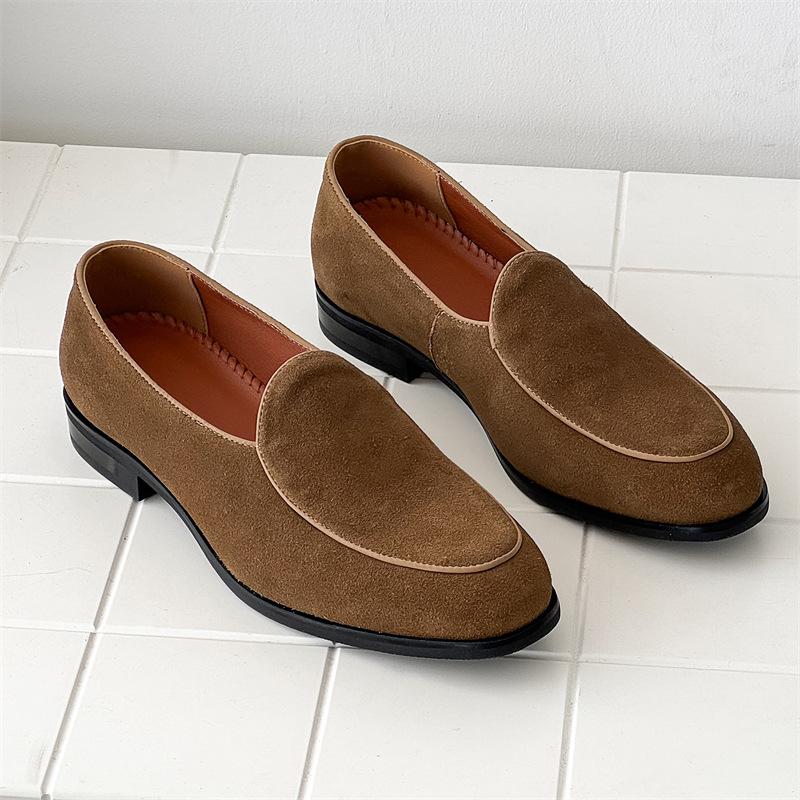 Spring and summer new casual comfortable shoes matte one-pedal British lazy loafers leather shoes Doudou shoes tide 941212-X