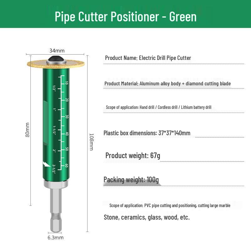Mini Adjustable Inner Pipe Cutter with Limit Stop for Drain Tubes