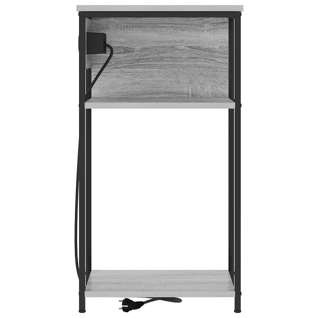 Nightstand Grey Sonoma 41 x 28 x 76 cm Engineered Wood