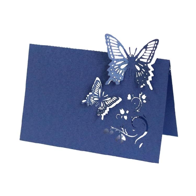 Wedding Name Cards 100PCs Hollow Butterfly Cut Design Card for Weddings Banquets