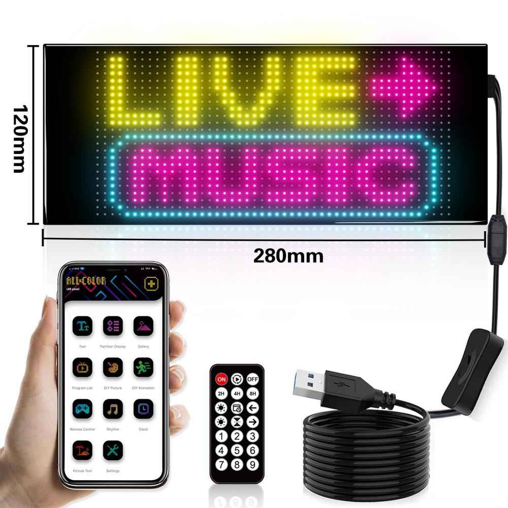 

Bluetooth APP Control LED Matrix Pixel Panel Night Light DIY Music Rhythm IP65 LED Display Screen For Store Hotel Bar Decor