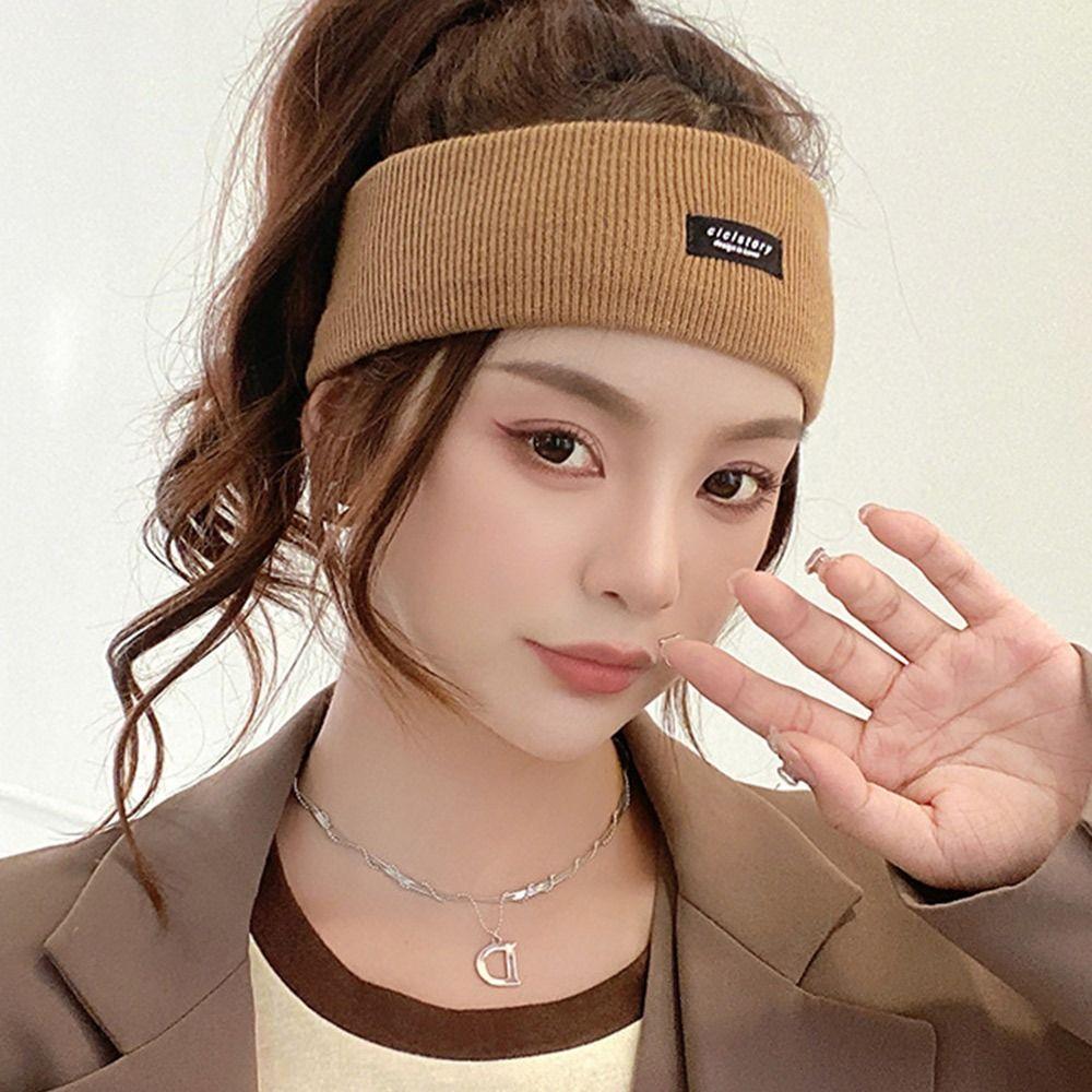 Opaska dziergana pochłaniająca pot Szerokie akcesoria do włosów Moda Joga Ćwiczenia Opaska damska