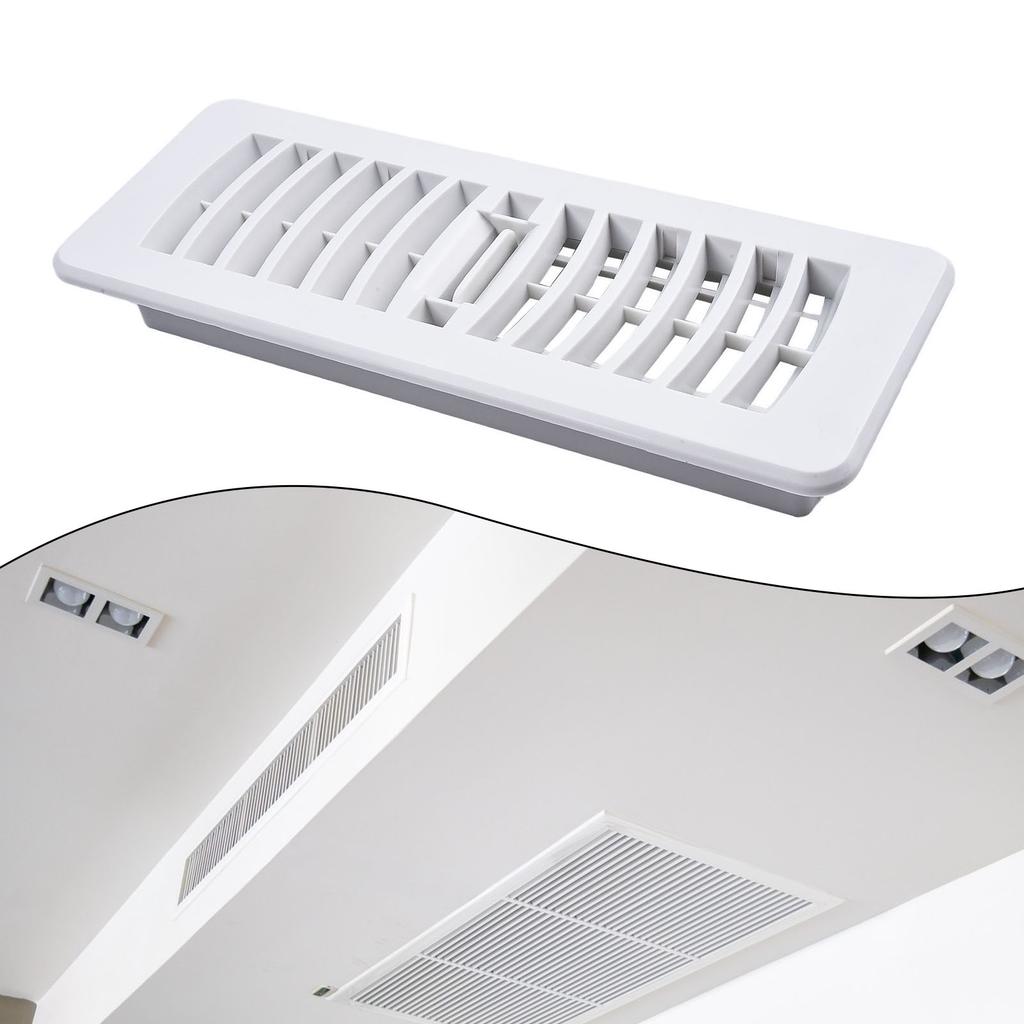 Indoor Air Vent Floor Register Cover for Home Use with Plastic Construction and Adjustable Airflow for Ventilation