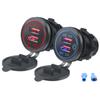 Upgrades Double  USB Car Charges Quick Charge Adapter Fast Charging ABS Dustproof USB Adapter for Vehicle Botas Motorcycles