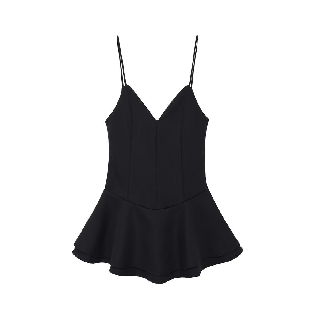 Summer new European and American style sexy polka dot printing v-neck suspender short jumpsuit