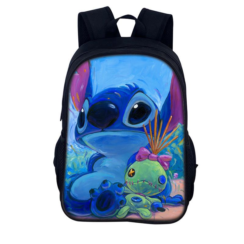 Stitch Kids Backpack With Polyester Material For Daily Use And Storage