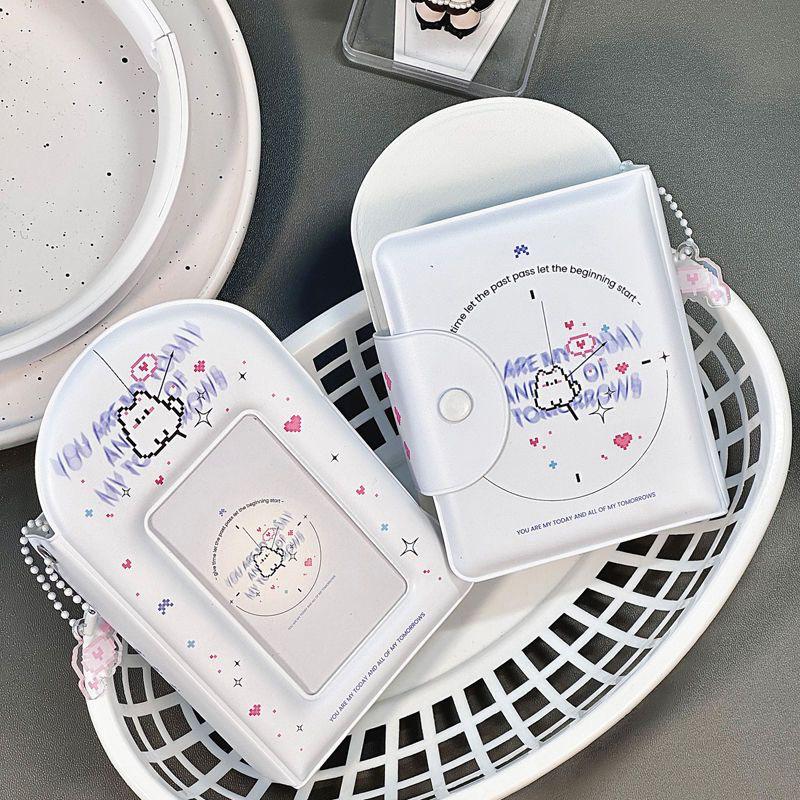 

Папка для фотокарточек щенка 3 дюйма Фотоальбом 32 слота Альбом для коллекции K-pop айдолов Книга для хранения открыток и ломо-карточек Фотоальбом