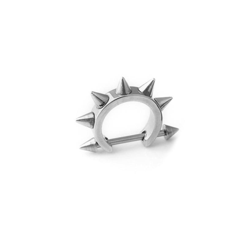 1pc Stainless Steel Taper Spike Rivet Ear Hoop Pierced Earring Men Women Punk Rock Cartilage Tragus Helix Piercing Earrings 16G