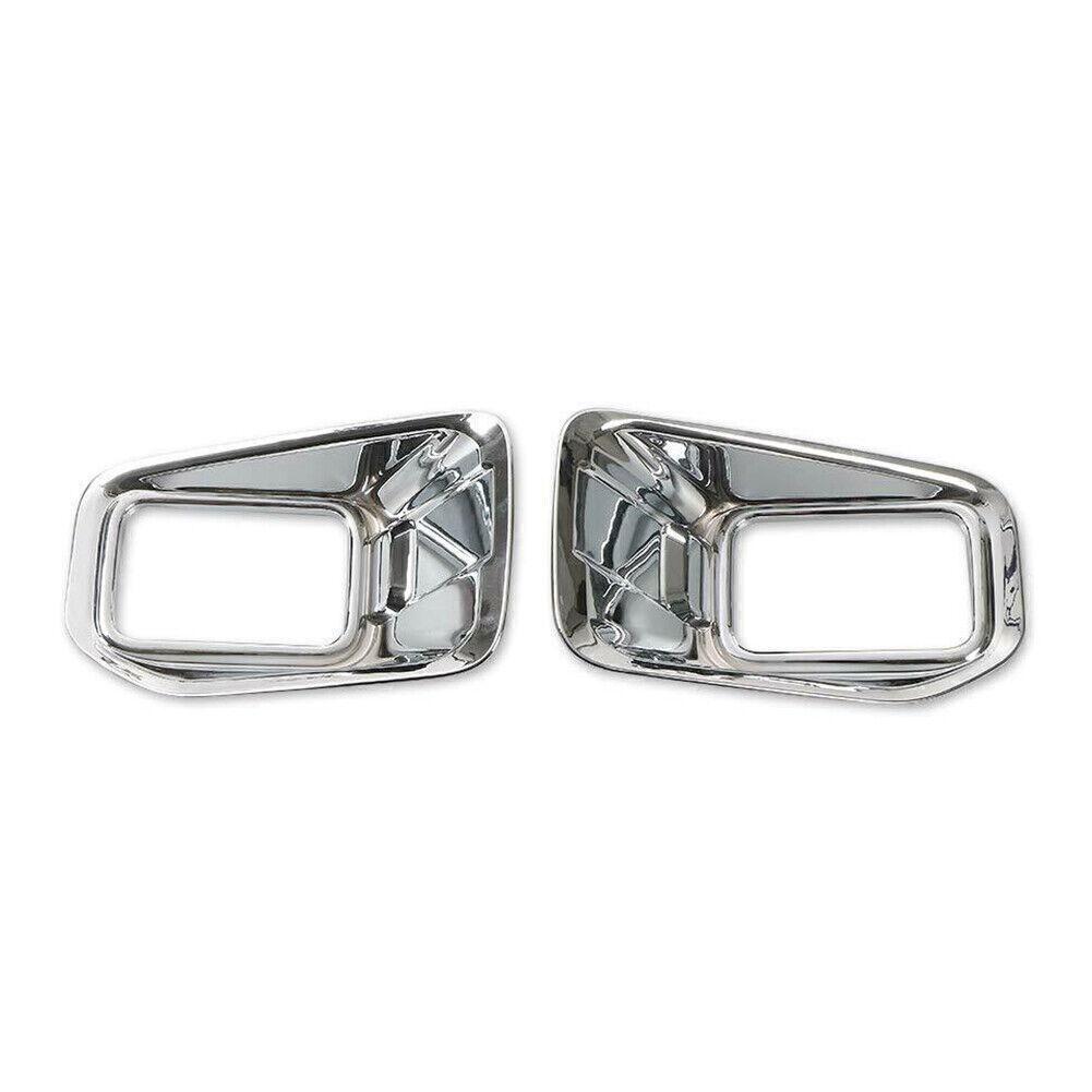 For Ford F-150 2015-2018 Auto Front Fog Light Lamp Decoration Cover Trim Chrome