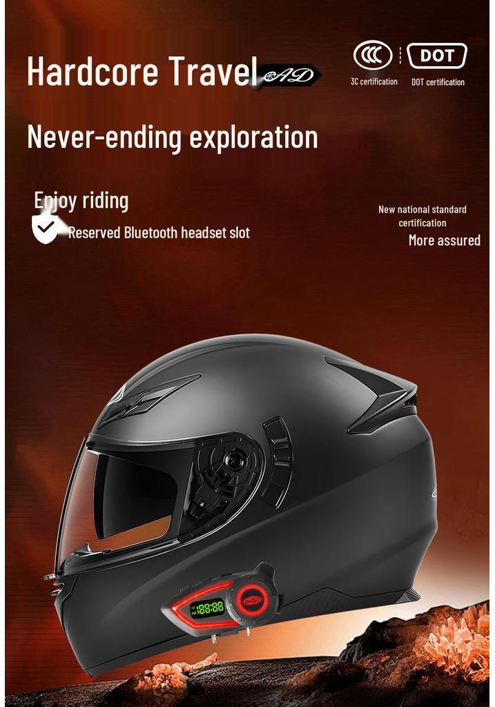 Bluetooth Flip-up Motorcycle Helmet, 3C Certified for Off-road and Electric Vehicles