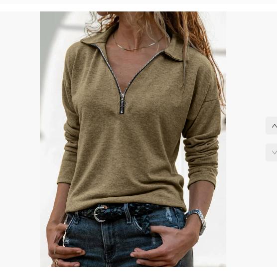 Women's Casual Fashion Long Sleeve Polo Shirts V-Neck Lapel Casual Pullover Tops For Women Zipper Tops Blouses 2025 Lady Clothes