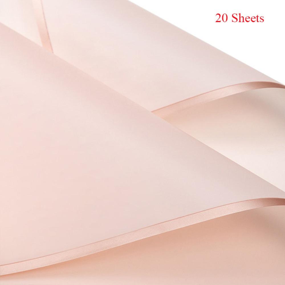 

20 Sheets with Golden Edges Flower Wrapping Paper for DIY Weddings & Birthdays рожевий