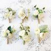 1PCS Artificial Rose Flower Boutonniere Men Corsage Father Brother Wedding Flowers Man Suit Party De