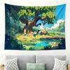 1pc Cute Cartoon Kids Outdoor Adventure Tapestry Fresh Pastoral Decor For Children Bedroom Dorm Home Ornament, Room Decoration