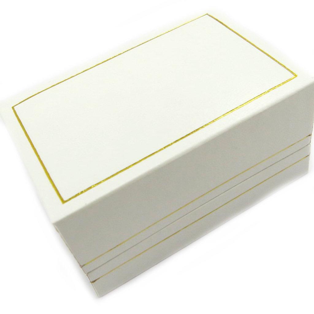 Les Trésors De Lily [E8811] - 'Ministre' White Alliance Ring Box